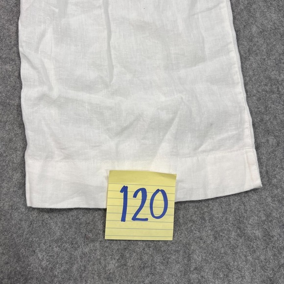 NWT Cynthia Rowley‎ White Linen Wide Leg Tie Waist Paperbag Pants Women's Size 8 - Picture 8 of 8